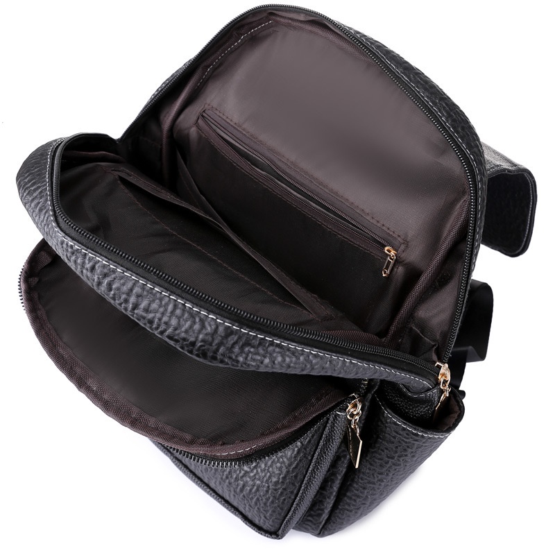 TAS RANSEL WANITA KULIT PREMIUM HITAM BRASSY GENDONG PUNGGUNG BACKPACK CEWEK KOREA TA538B5 SEKOLAH BRANDED KULIAH KERJA BATAM REMAJA KEKINIAN PREMIUM MURAH SIMPLE
