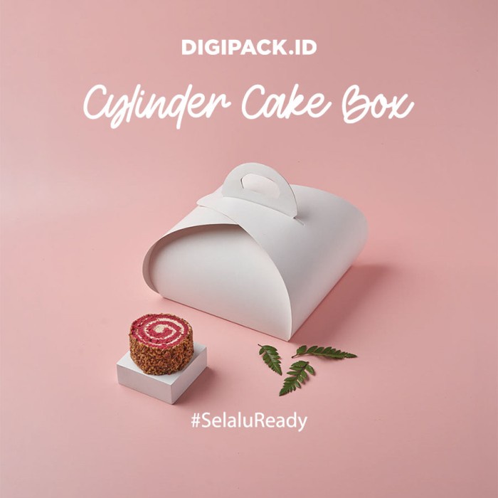 

[Digipack] Cylinder White Cake Box 10 X 10 X 10 Kotak Dus Kue 089