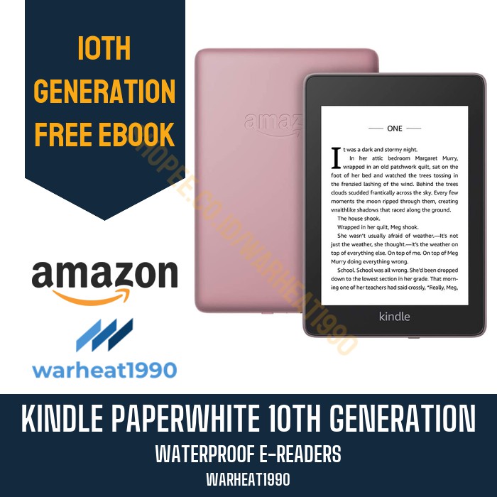 Amazon Kindle Paperwhite 10 / 10th Generation Waterproof Free Ebook-Plum