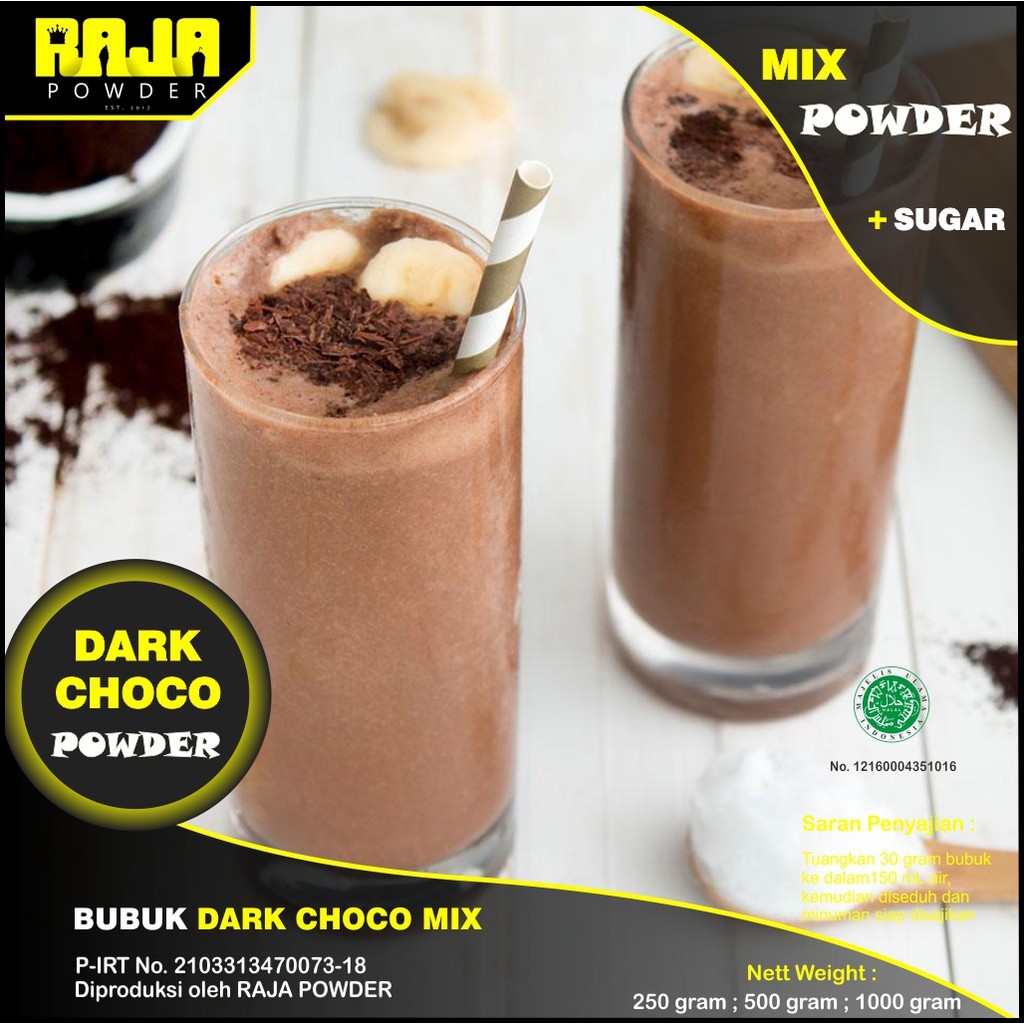 

Bubuk Dark Choco Bubuk Minuman Dark Choco Powder 1 kg / 1000 gram