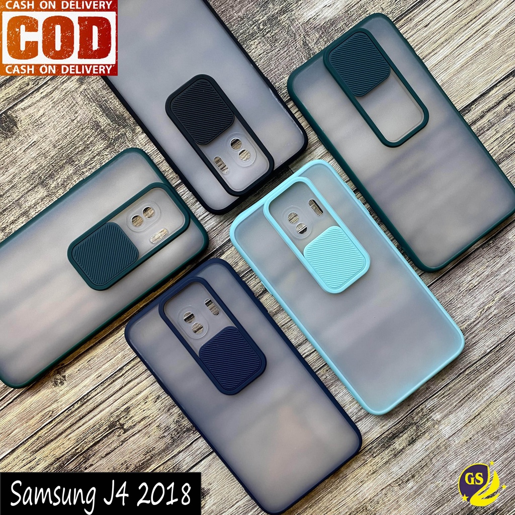 Samsung J7 prime J7 J7 Core J7 Pro J5 Prime J6 Plus J4 Plus J6 2018 J4 2018 J2 Prime Slide Case Protection Camera Matte Candy Sliding Pelindung Kamera