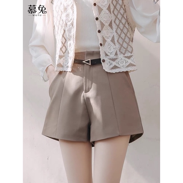 CELANA PENDEK SHORT PANTS HIGHWAIST FREE BELT MX871