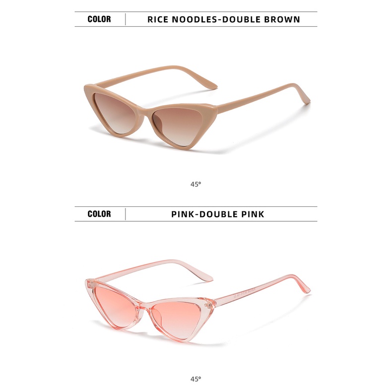 CATEYE Kacamata Hitam UV400 Model Mata Kucing Gaya Vintage Eropa Dan Amerika Untuk Wanita