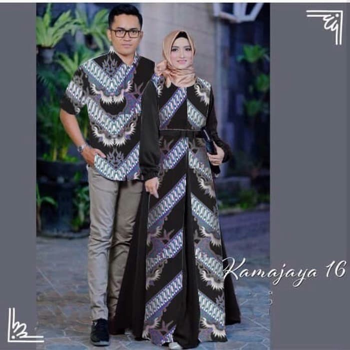 kaos Couple CP Kamajaya Hitam Busana Muslim Couple Gamis Couple Terbaru