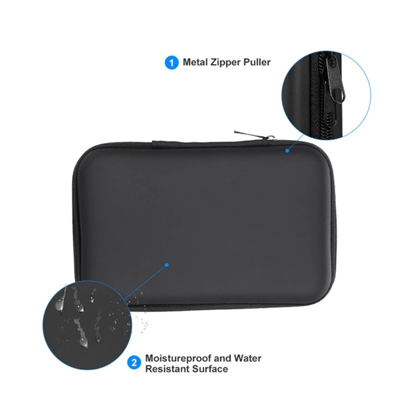 VIVI   Portable Hard EVA Case for Carrying Power Bank Charger USB Cable Battery External Carrying Lanyard Design