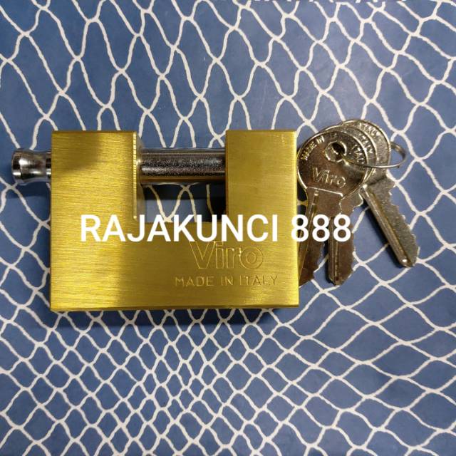 Gembok panzer VIRO 75mm full kuningan / Gembok antipotong anti cairan kimia / Gembok VIRO / Gembok