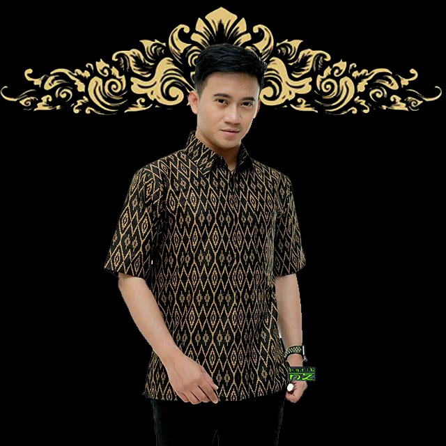 BAJU BATIK PRIA ABADI BATIK KEMEJA BATIK PRIA LENGAN PENDEK TERVIRAL DI SHOPEE SONGKET KEREN