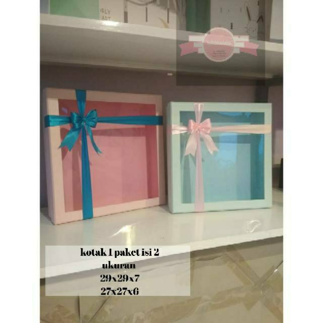 

PROMO!! PAKET HEMAT 1 SET KOTAK KADO/BOX HANTARAN ISI 2 PCS