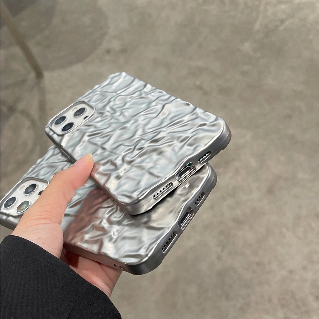 Soft Case Bahan Aluminum Tin Paper Shockproof Untuk Iphone 13 12 11 Pro Max 8 + 7 Plus X Xs Max Xr X