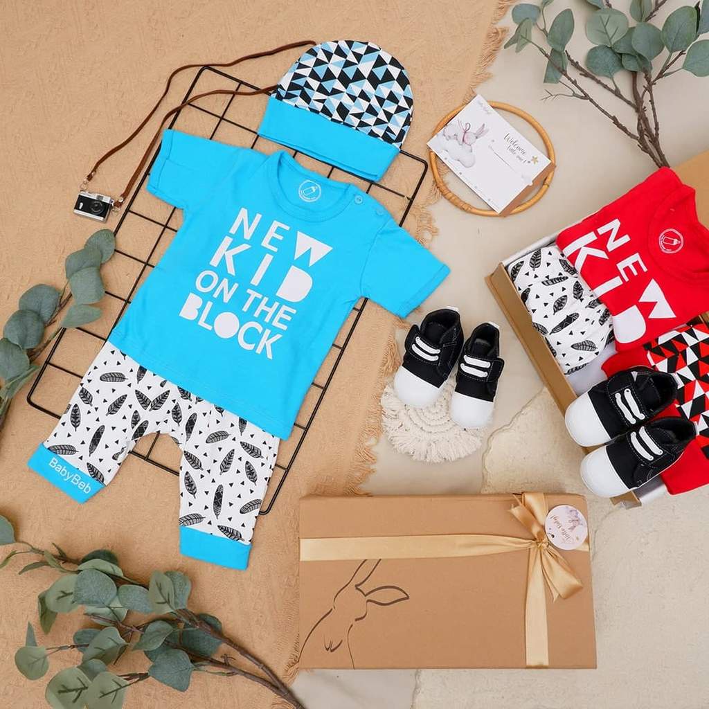LIO036 Boys Baby Hampers 0-12 months/ Hampers bayi newborn/ Kado bayi/ baby boys gift set-Reed Blue