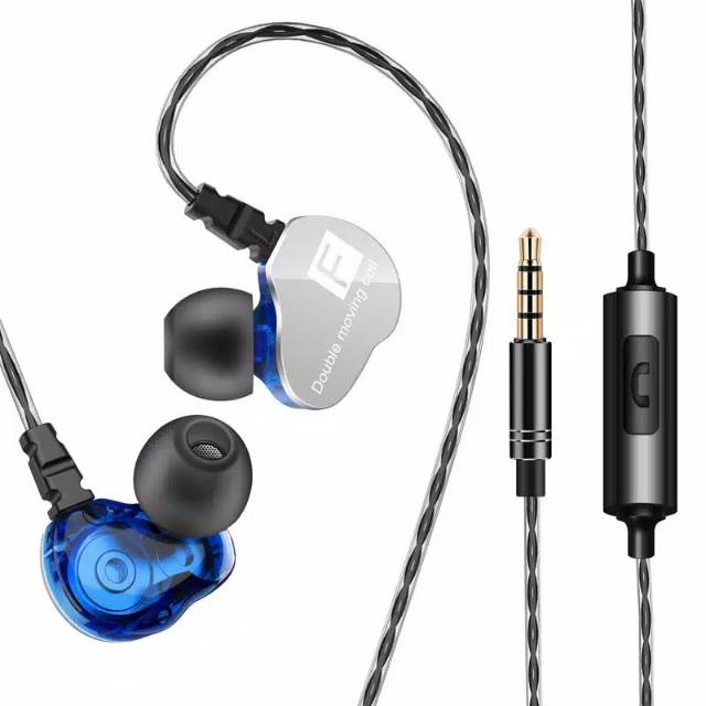 [Dikirim dari Jakarta] QKZ CK9 Dengan Mic Earphone Sport Model In Ear Suara Bass