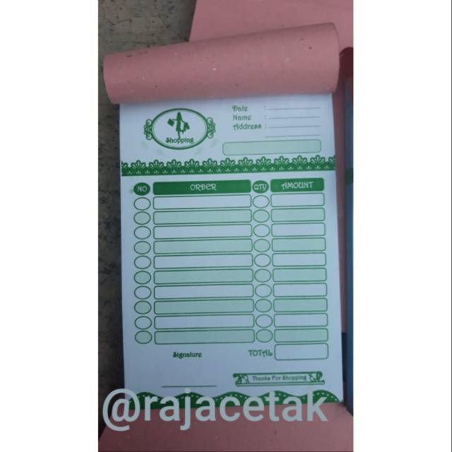 

Nota Cantik Ready Stock untuk Online Shop