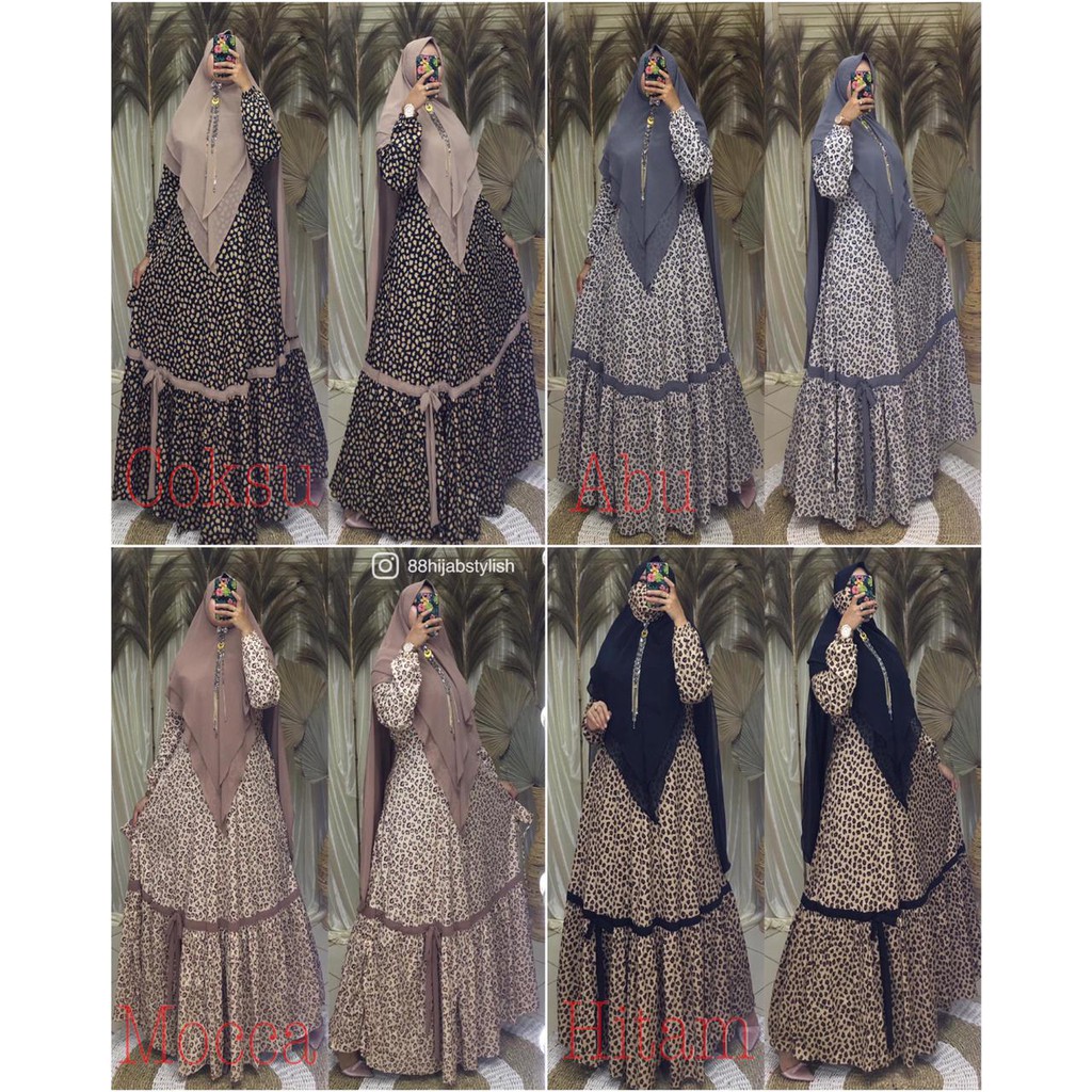 LEOPARD set syari / gamis katun