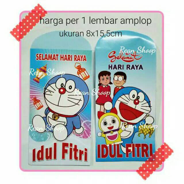 

Amplop angpao lebaran idul fitri karakter doraemon ukuran besar