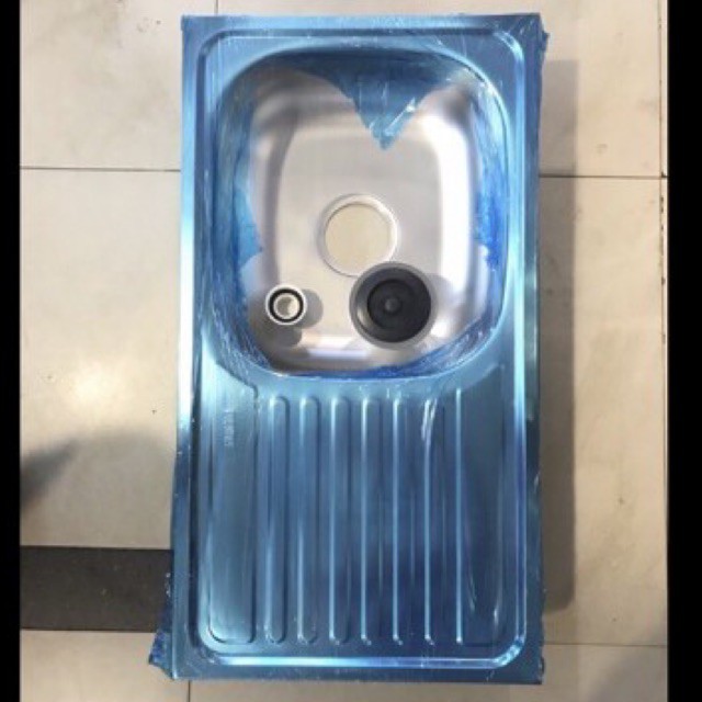 kitchen sink / bak cuci piring 1 lubang dan sayap 75cm