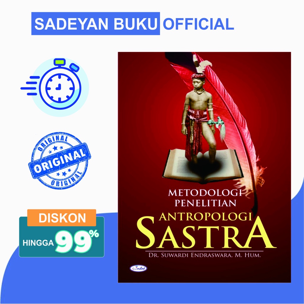 Buku Original Metodologi Penelitian Antropologi Sastra Dr. Suwardi Endraswara Penerbit Ombak