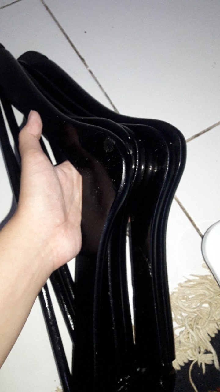 Hanger Kayu Dewasa Hitam Gantungan Baju Pakaian Display Baju Distro Butik Hitam Palang Dewasa Remaja