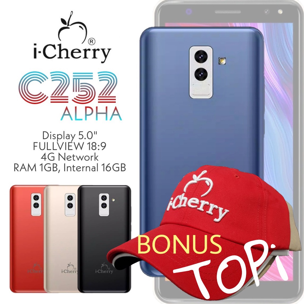 (4G) iCHERRY C252 Alpha - HP ANDROID 4G RAM 1GB/16GB - HP ANDROID MURAH