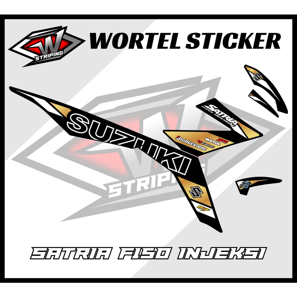 Striping Hologram Satria FU Injeksi-Stiker Decal Satria Fu 150 Injeksi Simpel Elegant