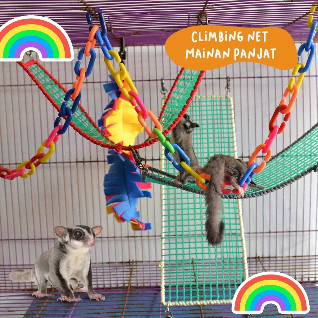 Senada Victory Mainan Sugar Glider Rantai Climbing Net Panjat Hewan Tupai