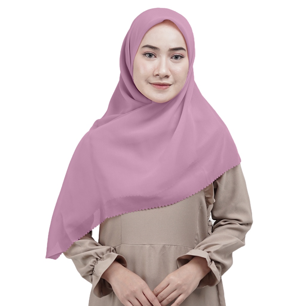 Hijab Segiempat Laser cut-Purple
