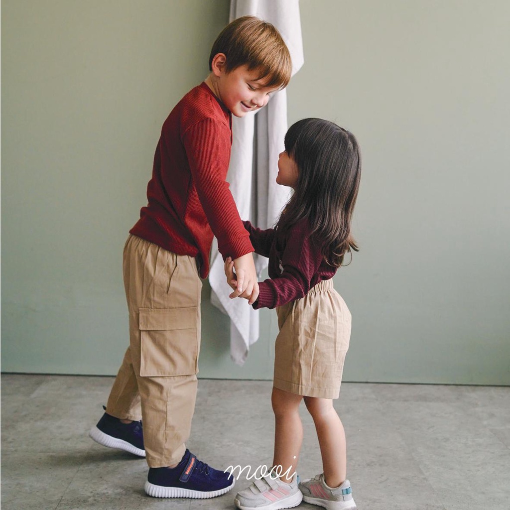 PROMO 7.7 PROMO BAJU LEBARAN MURAH MOOI LONG CARGO PANTS CELANA PANJANG CARGO ANAK 1-5 TAHUN