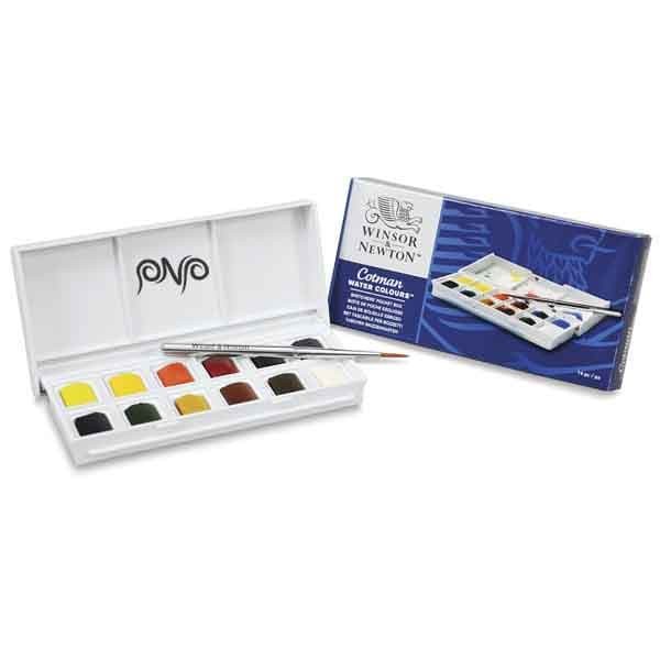 

air-cat- winsor & newton cotman water colours sketchers pocket box 12 warna -cat-air.