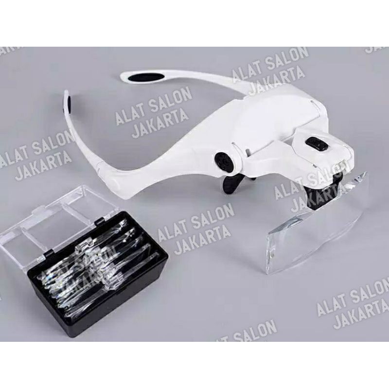 Kaca mata pembesar Kacamata Eyelash Lampu LED Eyelash Kacamata tanam bulu mata sulam alis