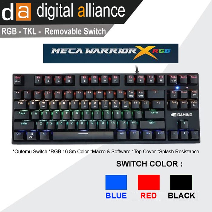 Digital Alliance Meca Warrior X RGB - ICE TKL Gaming Keyboard