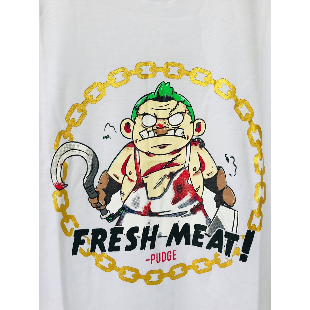 Kaos Gamer Pudge Fresh Meat White Dota2