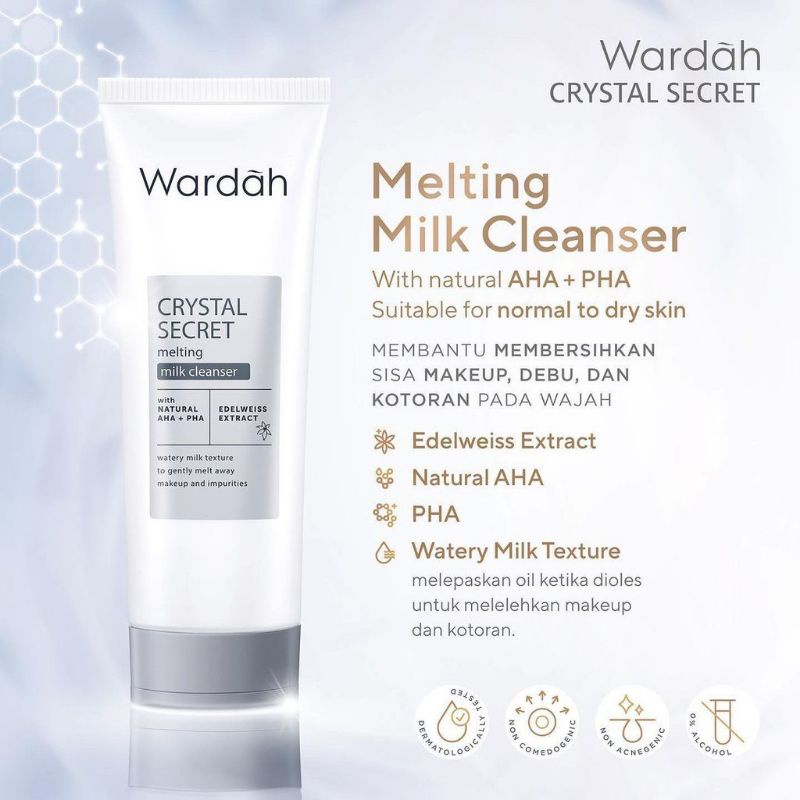 Wardah Crystal Secret Melting Milk Cleanser 100ml | White Secret