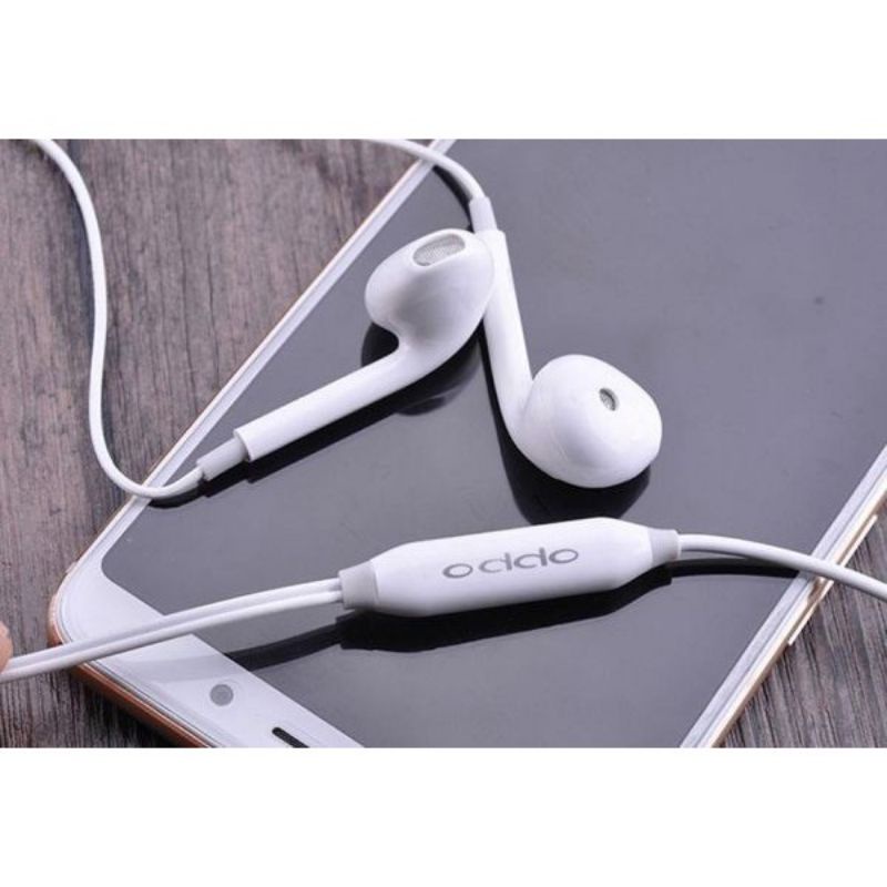 Headset OPPO Original Handsfree Earphone HF Earbud headphones Mic on off good quality Non Pack