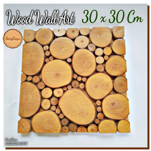 Wood Wall Art 30 x 30 Cm hiasan dinding kayu home decoration poster