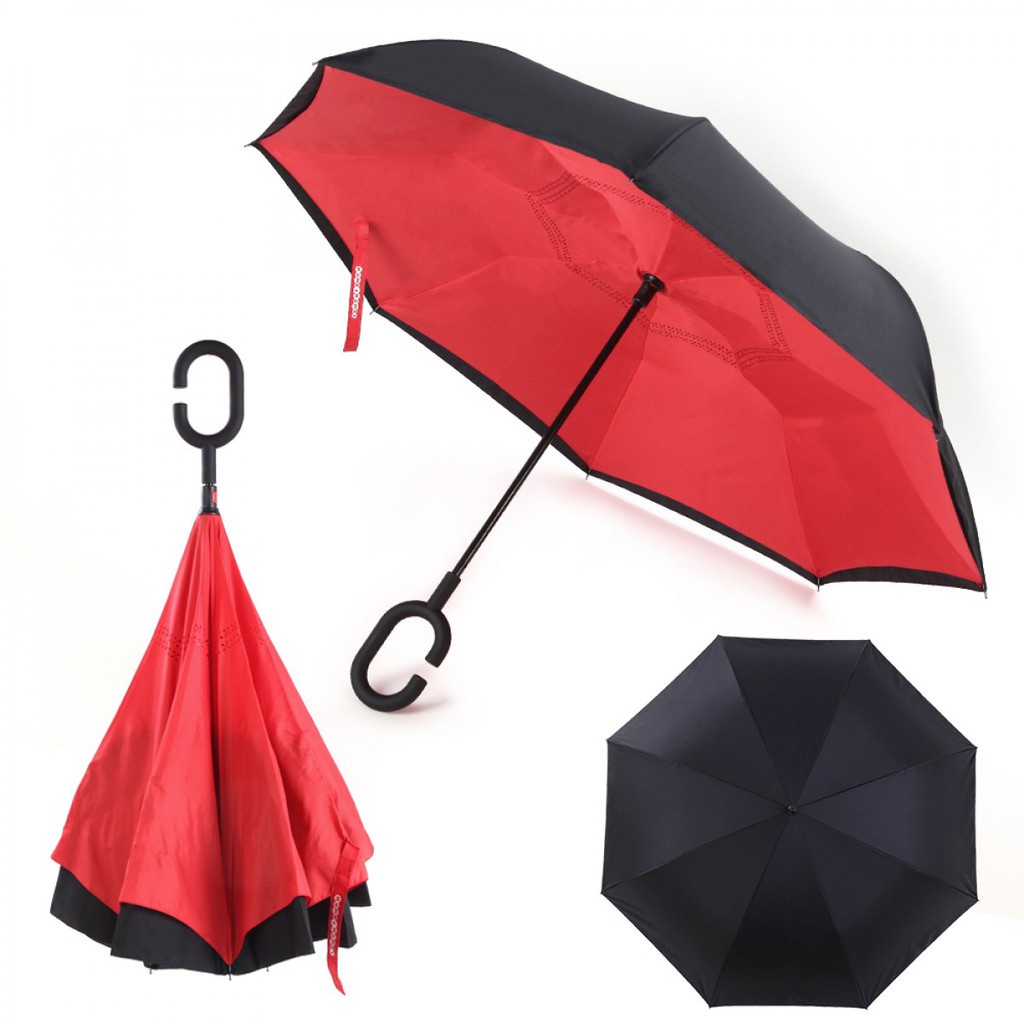 PAYUNG JUMBO KAZBRELLA TERBALIK GAGANG C 2 LAPIS REVERSE UMBRELLA MOTIF 3D MODEL LIPAT TOMBOL PENCE