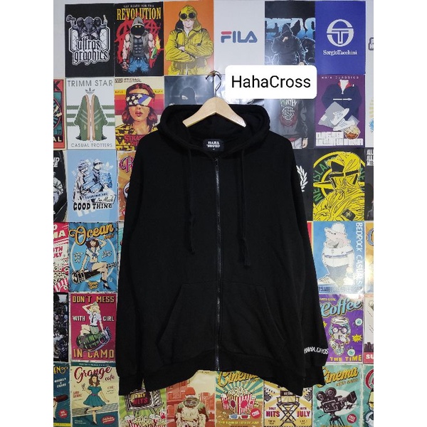 Ziper Hoodie HahaCross Hitam
