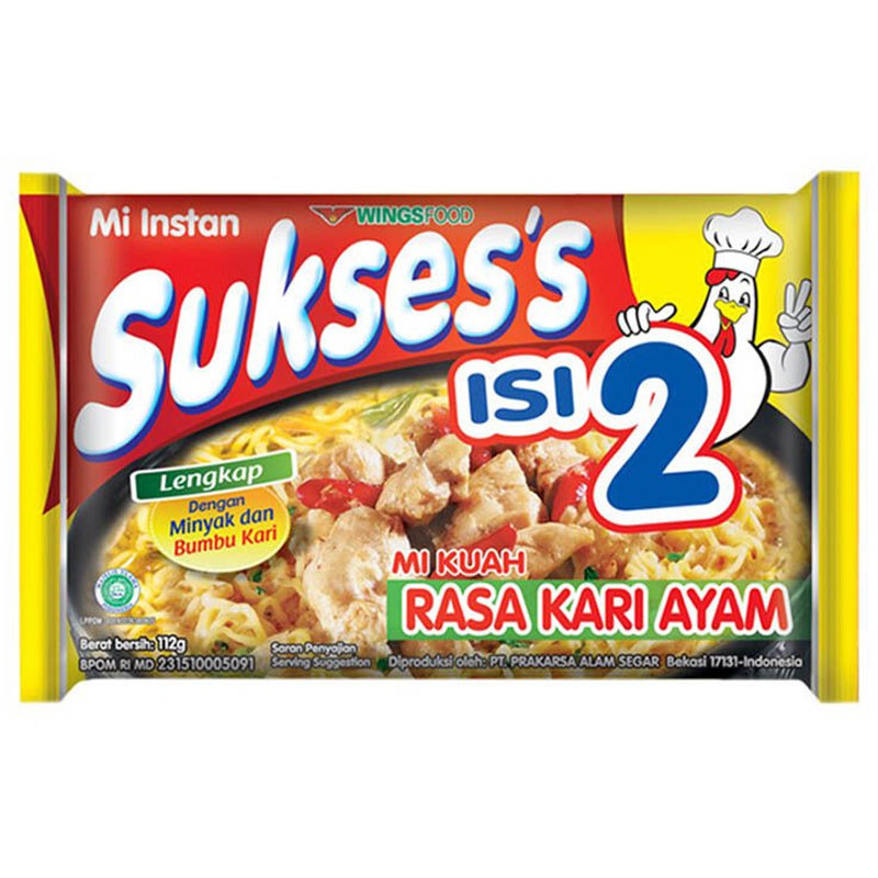 

Suksess Isi 2 Mi Instan Kari Ayam 112 g