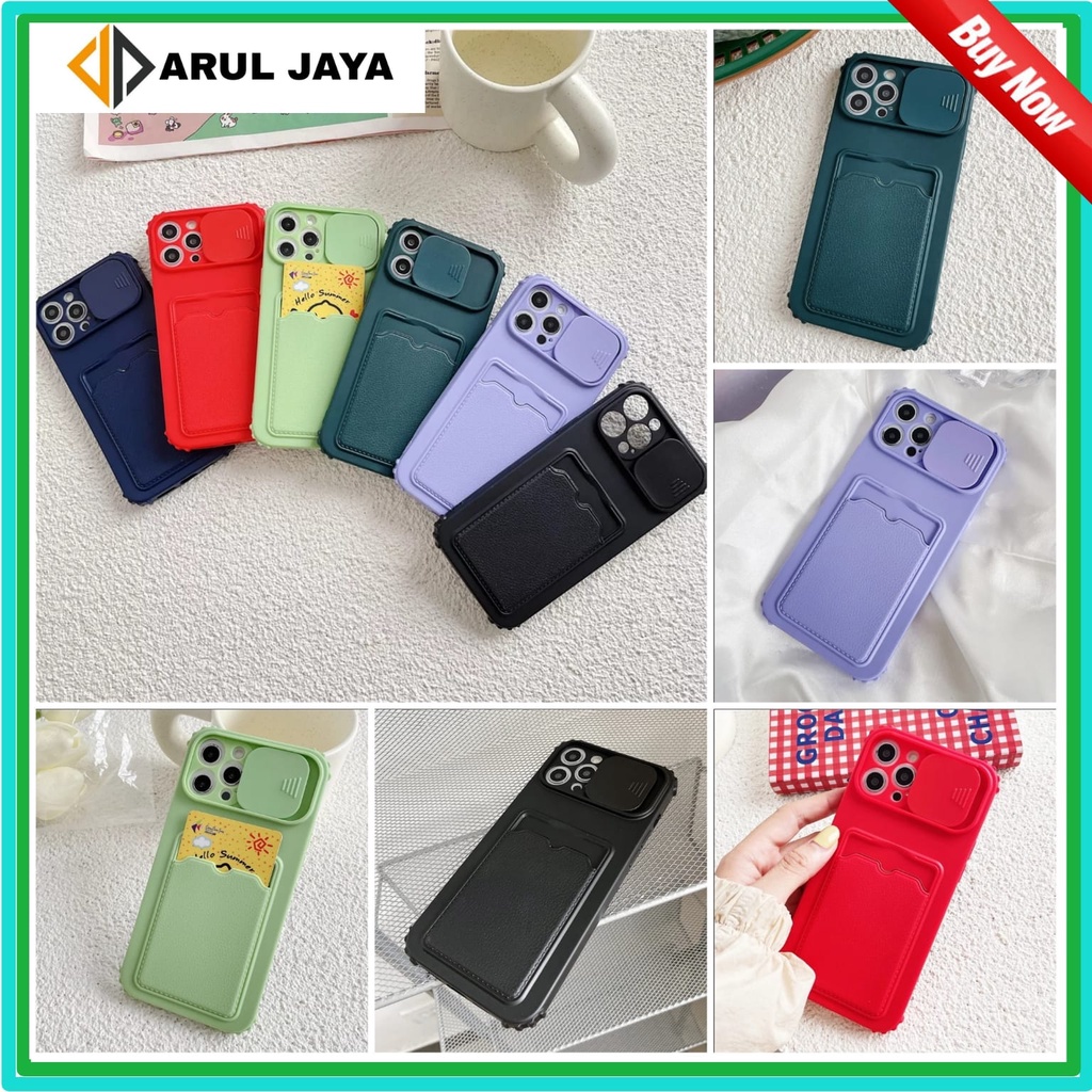 Case Oppo A74(4G)-A95 Slide Protect Lesn and Slot Card Pelindung Camera Color Full Softcase
