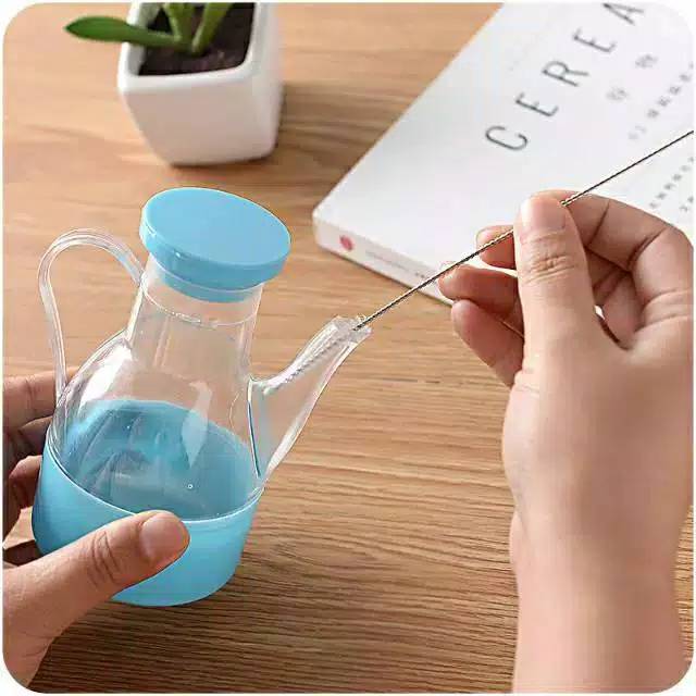 sikat sedotan bahan stainless panjang  untuk membersihkan sedotan pada tempat minum anak Sedotan Sikat Sedotan Stainless Ukuran Panjang Straw Brush Dot Botol Minum Anak Bayi Serbaguna Termurah