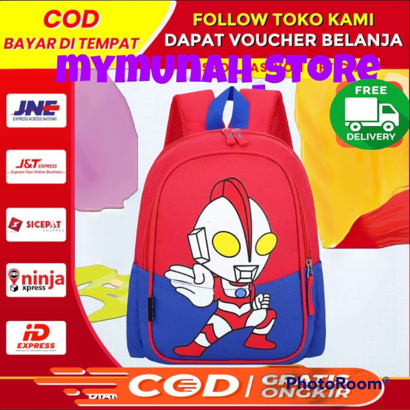 tas ransel sekolah anak TK dan SD karakter Spiderman Ultraman capten Amerika/murah lebay