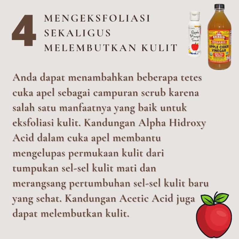 BRAGG APPLE CIDER VINEGAR  100ml 1:2 TONER ATASI JERAWAT