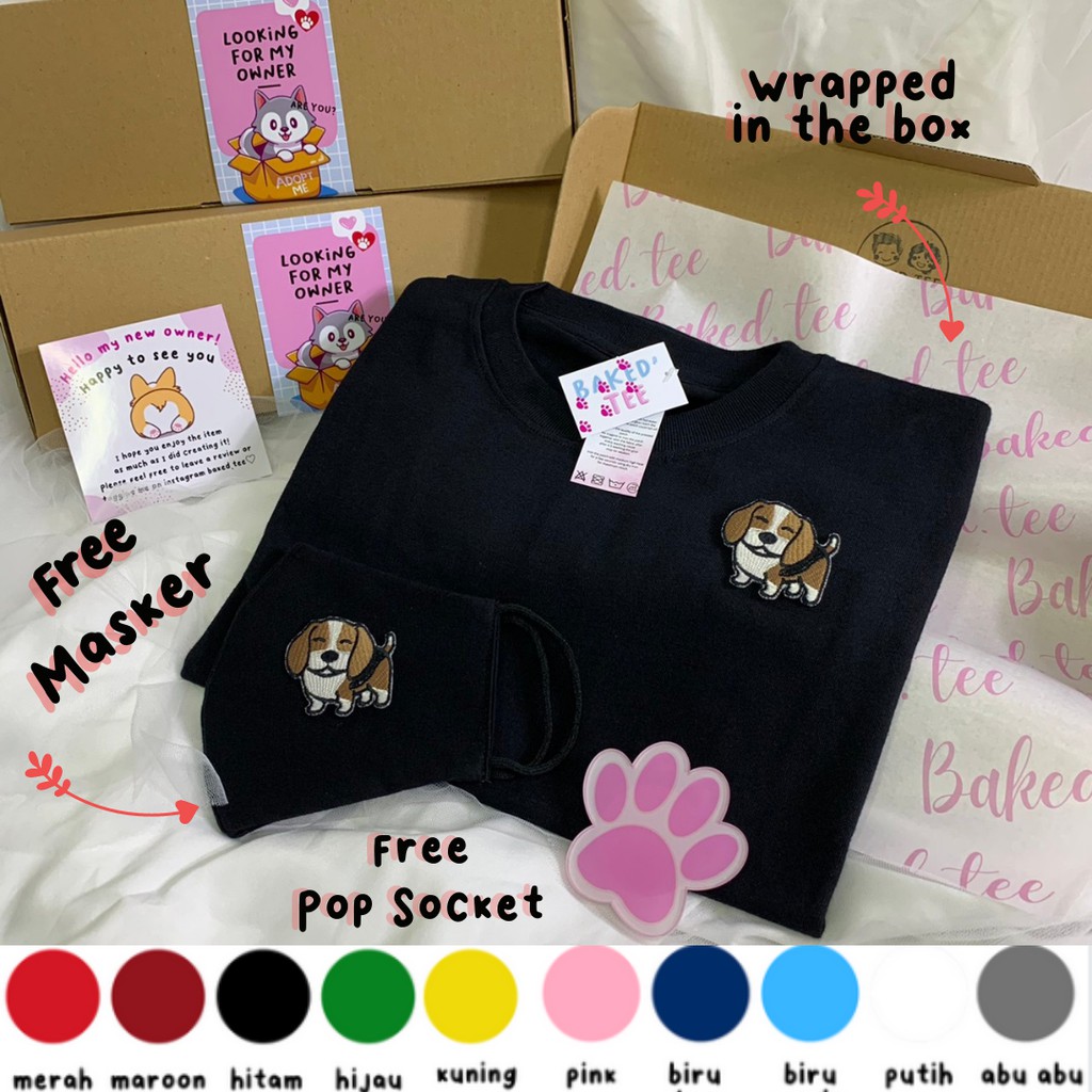 KAOS BEAGLE PANJANG SIZE BEAGLE (XS-XL) (ANJING BEAGLE)