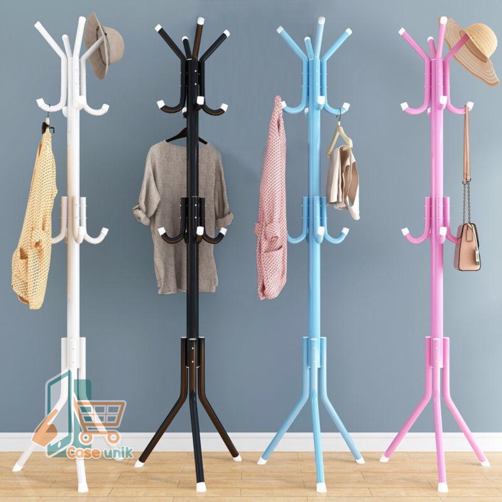 RT87 STANDING HANGER GANTUNGAN BERDIRI STAND BAJU TOPI TAS MULTIFUNGSI 8 HOOK KAIT PENGAIT CS3952