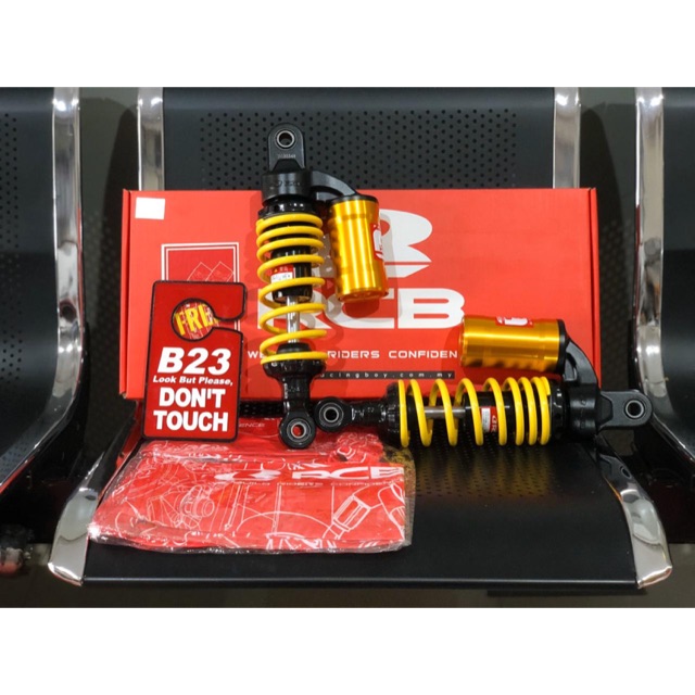 Shock rcb mb 2 series bebek 280mm f1 jupiter z f1zr vega tabung non klik racing boy absorber kuning