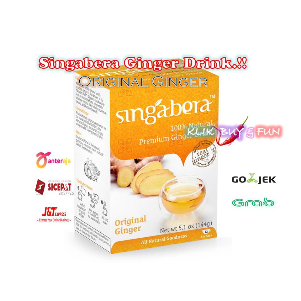 

Singabera Premium Ginger Drink 12 Sachets - Original Ginger