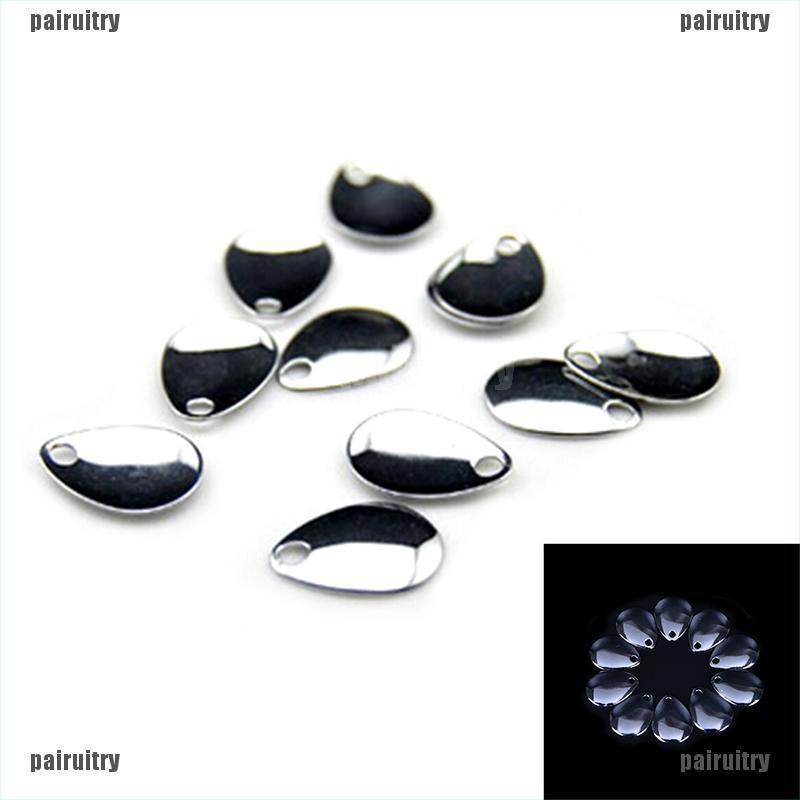 Pairuitry 10pcs Spinner Blade Bahan Nikel Untuk Menarik Ikan