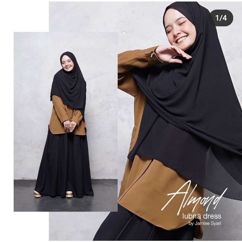 Lubna dress - Almond by Jamise syar'i
