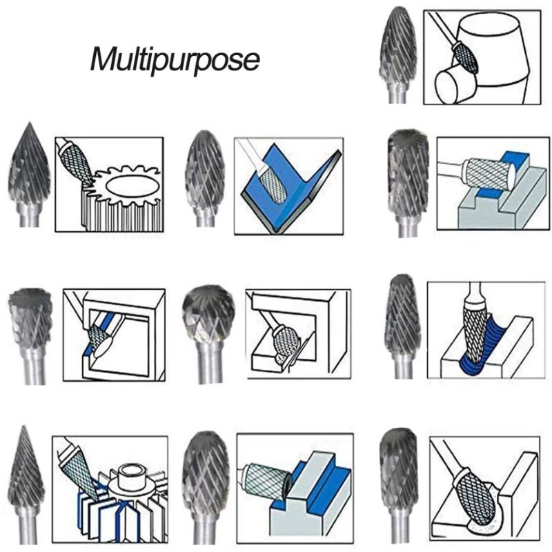 Mata Bor Tuner Cuner Borcun Reamer Porting Tungsten Carbide Satuan HSS 3x6x50mm Cuner Steel Tungsten Bor Mini Dremel