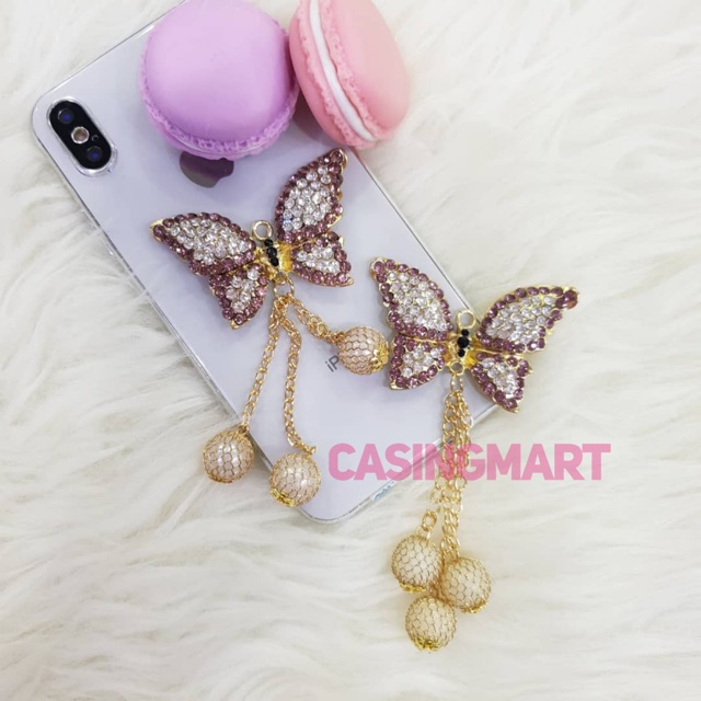 Acc Bahan Deco Motif Kupu Kupu Purple / Deco Case