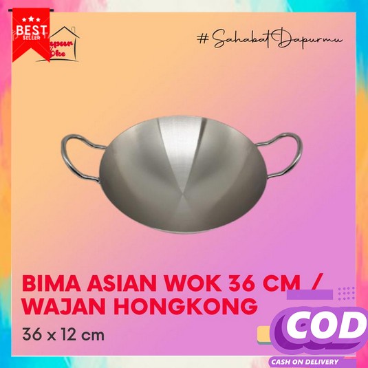 Wajan Ceper Kuali Penggorengan Tradisional Khas Tasikmalaya No 10 Bima Asian Wok 36 Cm / Wajan Hong