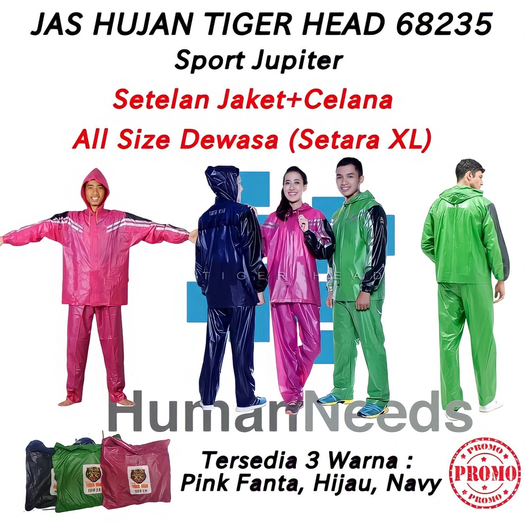 Jas Hujan Sport Jupiter Tiger Head 68235/Jas Hujan Tiger Head 68235/Mantel Hujan Tiger Head 68235/Setelan Sport Jupiter/Mantel Hujan Sport Jupiter Tiger Head 68235